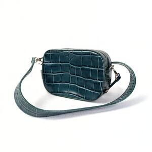 Pop&Suki Crocodile Embossed Leather Camera Crossbody Bag